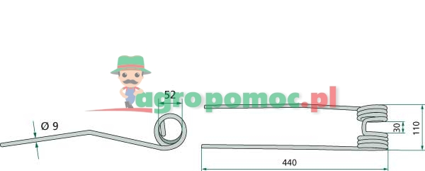 Rotary tedder tine | 67/88 | zdjęcie nr 2