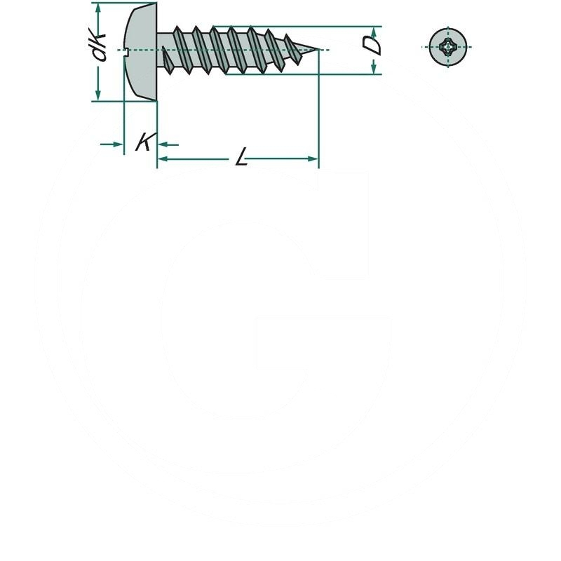 Self-tapping raised-head screw | zdjęcie nr 2