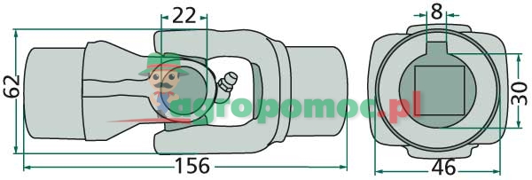 Universal joint, complete | 0619710 | zdjęcie nr 2