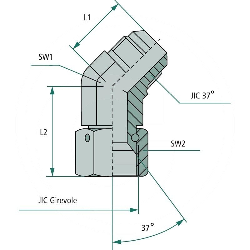 WA 1/2 FS-JIC x 1/2 M-JIC 45° | zdjęcie nr 2