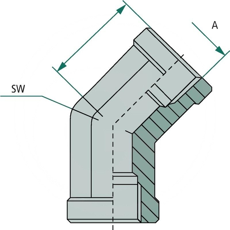 WA 3/4 F-BSP x 3/4 F-BSP 45° | zdjęcie nr 2