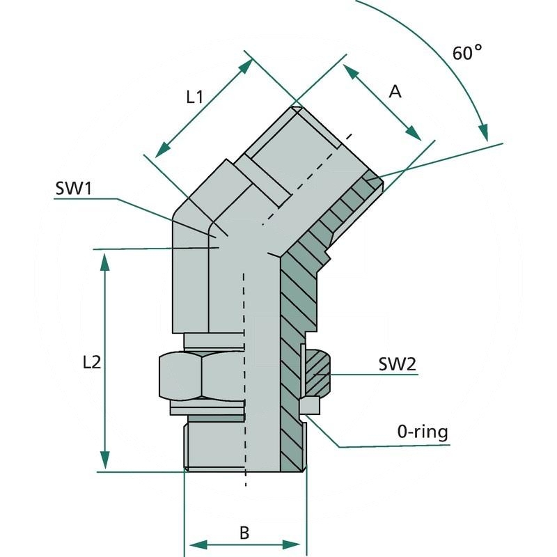 WAE 3/8 M-BSP x 1/4 M-BSP 45° | zdjęcie nr 2