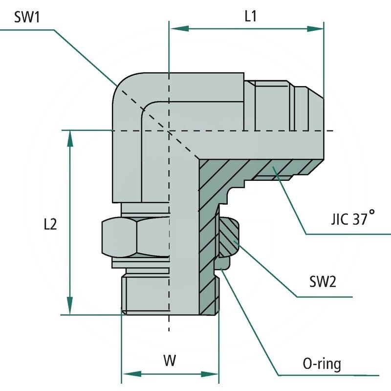 WAE 7/8 M-JIC x 3/4 M-UNF | zdjęcie nr 2
