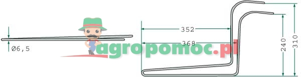 Wheel rake tine | 9235770, SP 04-02 | zdjęcie nr 2