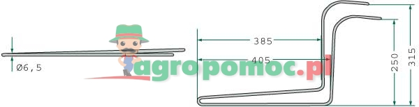 Wheel rake tine | 9235780, SP 04-03 | zdjęcie nr 2