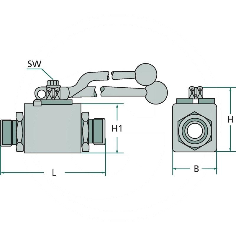 Ball valve BKH 2-42L (M52x2) | zdjęcie nr 2