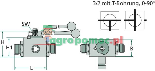 Ball valve BKH-3T-20S DN12 (M30x2,0) | zdjęcie nr 2