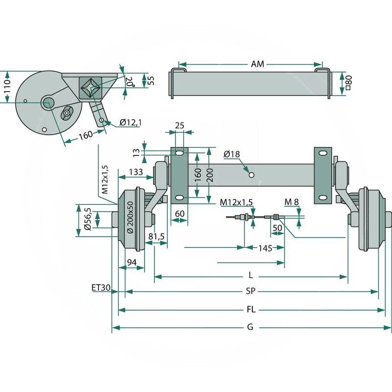 BPW Rubber sprung axle | 46.25.379.752 | zdjęcie nr 2