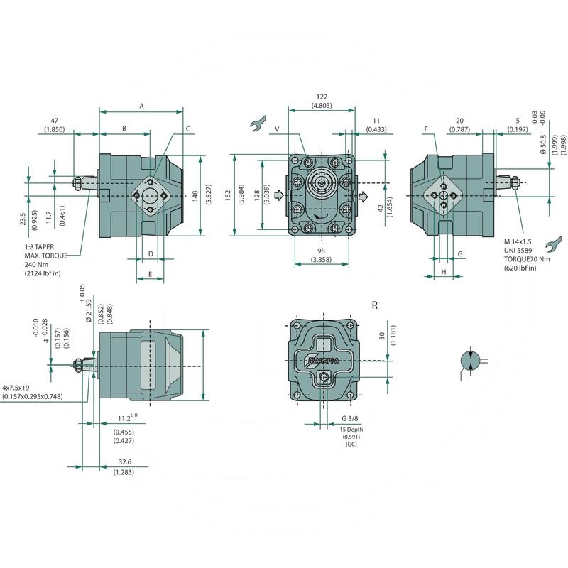 Casappa Motor KM30.51R0-83E3-LED/ED-N | zdjęcie nr 2