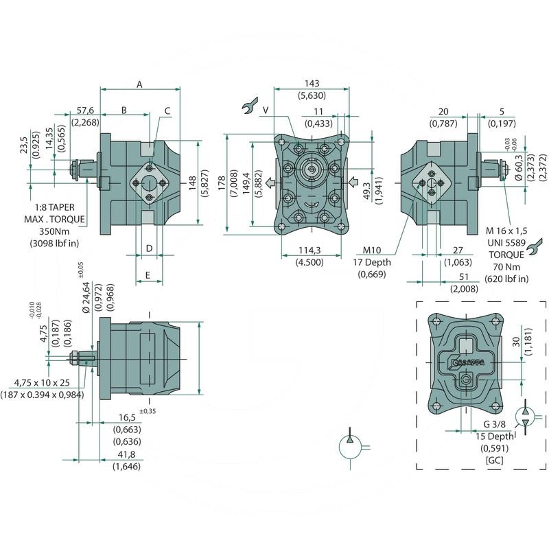 Casappa Motor KM30.51R0-84E4-LED/ED-N | zdjęcie nr 2