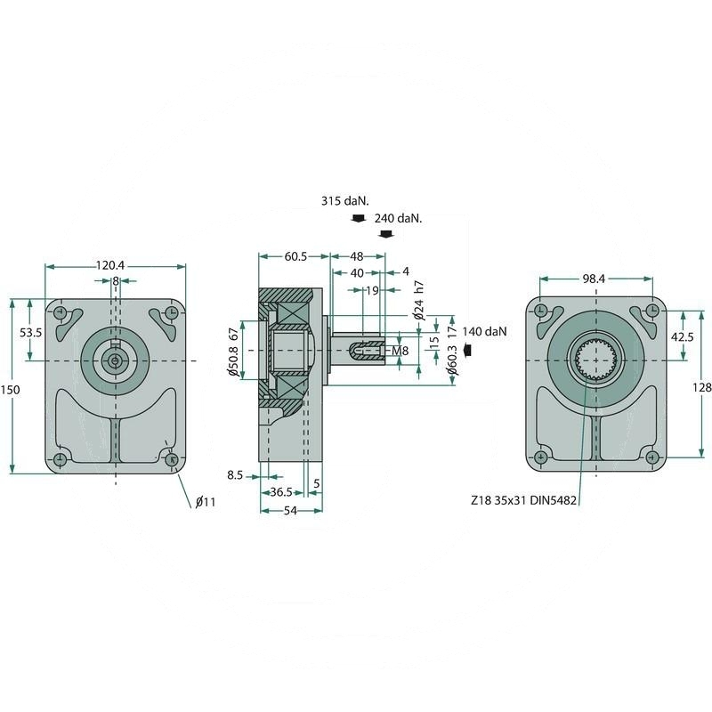 Casappa Outboard bearing BG-3 shaft 24 mm | zdjęcie nr 2