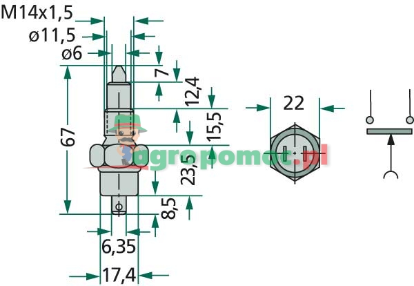Cobo Hand brake switch | 3304290M91 | zdjęcie nr 2