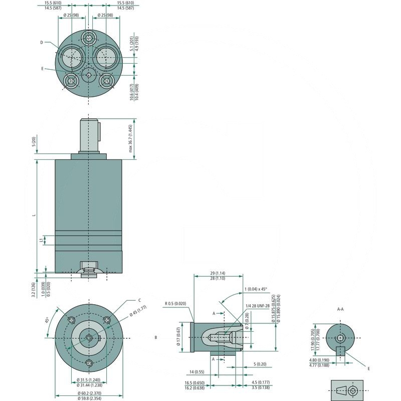 Danfoss Hydraulic motor OMM 8 EA | zdjęcie nr 2