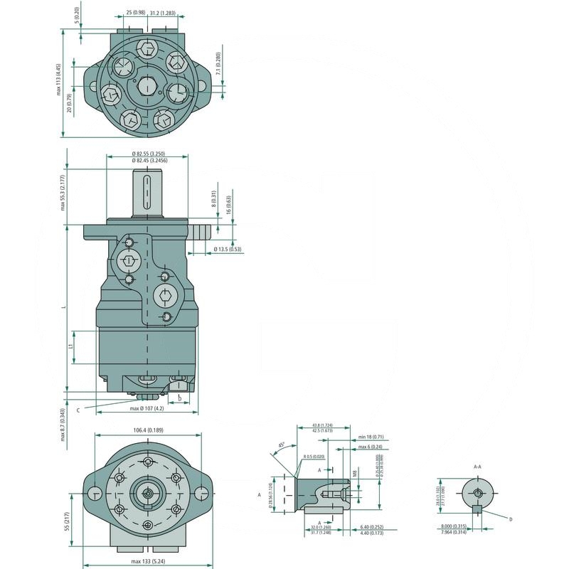Danfoss Hydraulic motor OMR 200 | zdjęcie nr 2