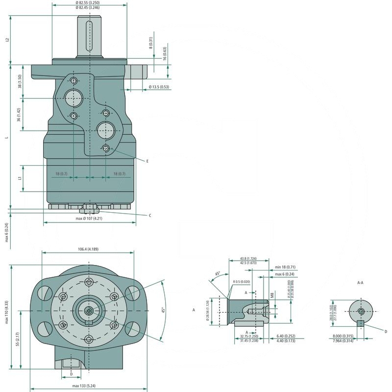 Danfoss Hydraulic motor OMR 375 | zdjęcie nr 2