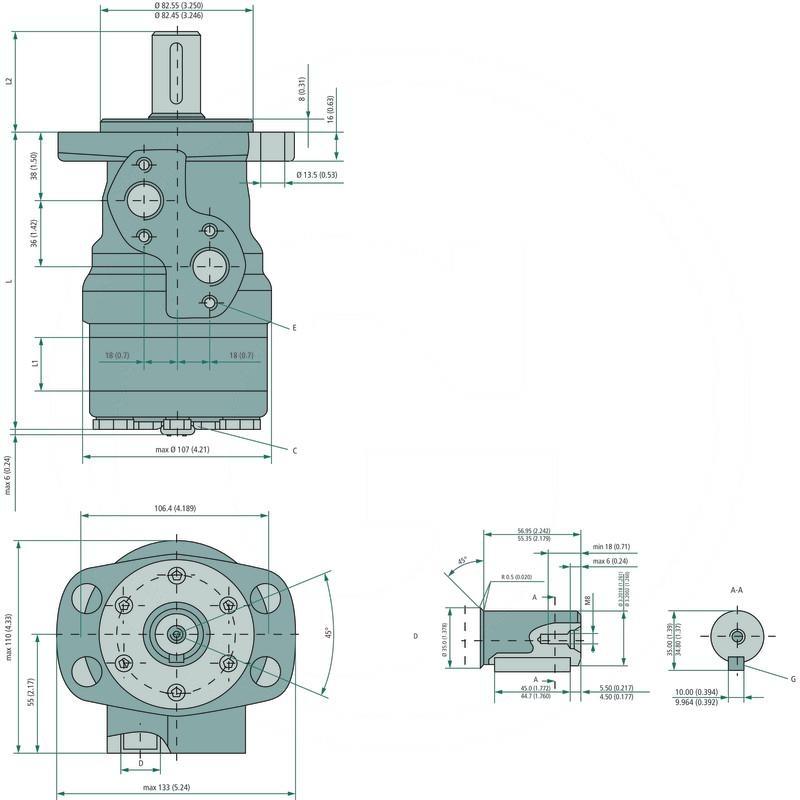 Danfoss Hydraulic motor OMR 80 | zdjęcie nr 2