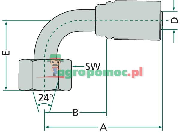 Gates PNE 08 DKOL M18x1.5 90° | 5G-12FDLORX90 | zdjęcie nr 2