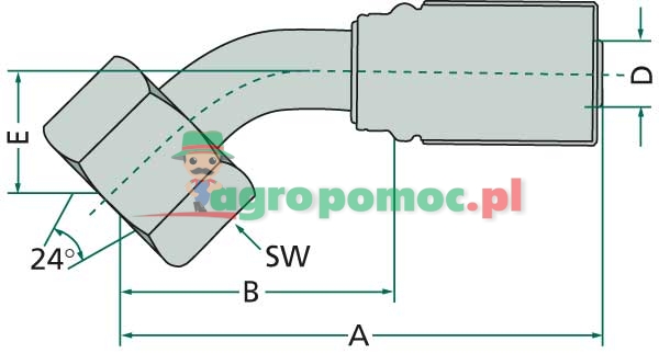 Gates PNE 08 DKOS M18x1.5 45° | 5G-10FDHORX45 | zdjęcie nr 2