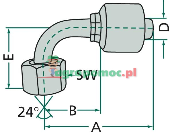 Gates PNE 20 DKOS M30x2.0 90° | 12G-20FDHORX90 | zdjęcie nr 2