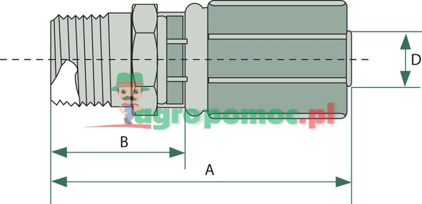 Gates PNE 25 AGRK 1" | 16G16MBSPT | zdjęcie nr 2