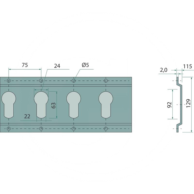 Horizontal keyhole lashing rail | zdjęcie nr 2
