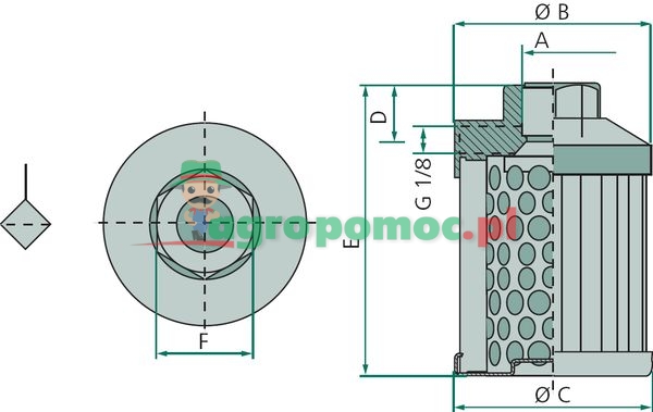 IKRON Suction filter 40.122 MS090 | zdjęcie nr 2