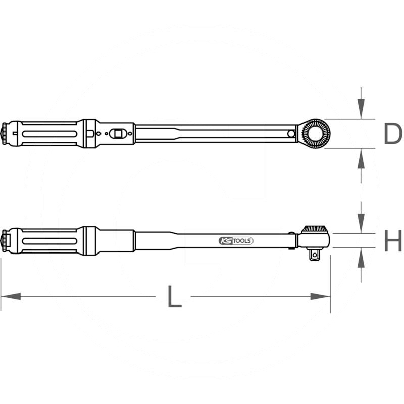 KS Tools 1/2" ERGOTORQUE®precision torque wrench with rotary mushroom ratchet head | zdjęcie nr 2