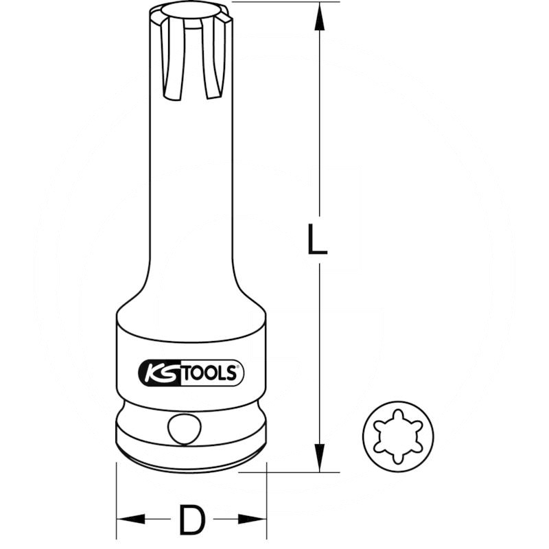 KS Tools 1/2" Impact bit socket RIBE XL,M9/10 | zdjęcie nr 2