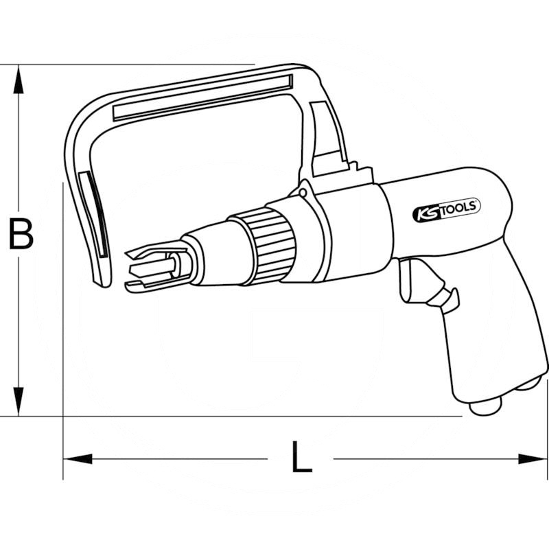 KS Tools 1/2" pneumatic spot weld drill | zdjęcie nr 2