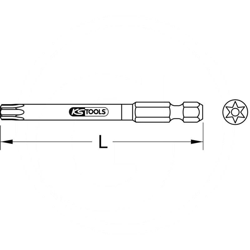 KS Tools 1/4" CHROME+ bit, 75mm, 3pcs, TB15 | zdjęcie nr 2
