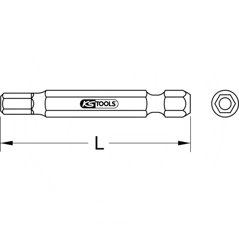 KS Tools 1/4" CLASSIC bit hex, 75mm, 2mm | zdjęcie nr 2