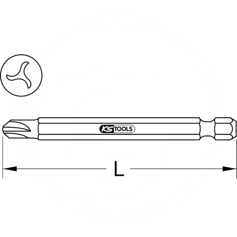 KS Tools 1/4" CLASSIC bits TRIWING, 75mm, 4mm | zdjęcie nr 2
