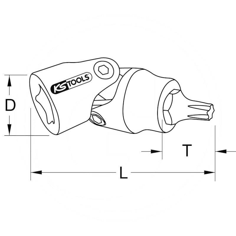 KS Tools 1/4" Flex.TX bit socket T10 | zdjęcie nr 2