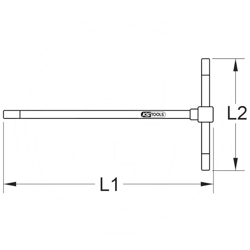 KS Tools 3 Way T-handle hex key wrench 6 mm | zdjęcie nr 2