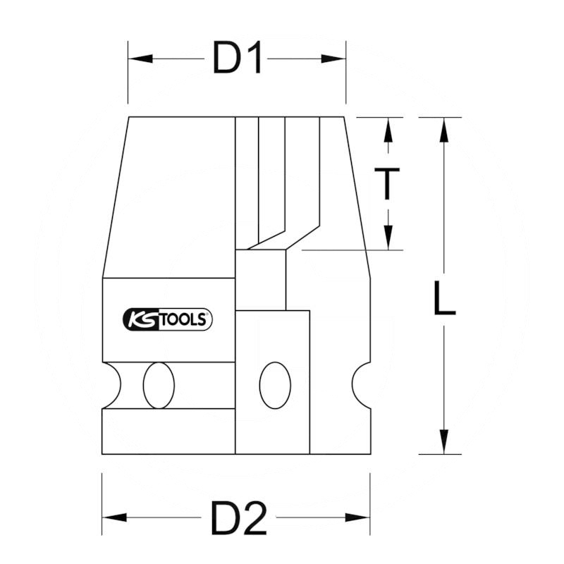 KS Tools 3/4" hexagon impact socket, short, 24mm | zdjęcie nr 2