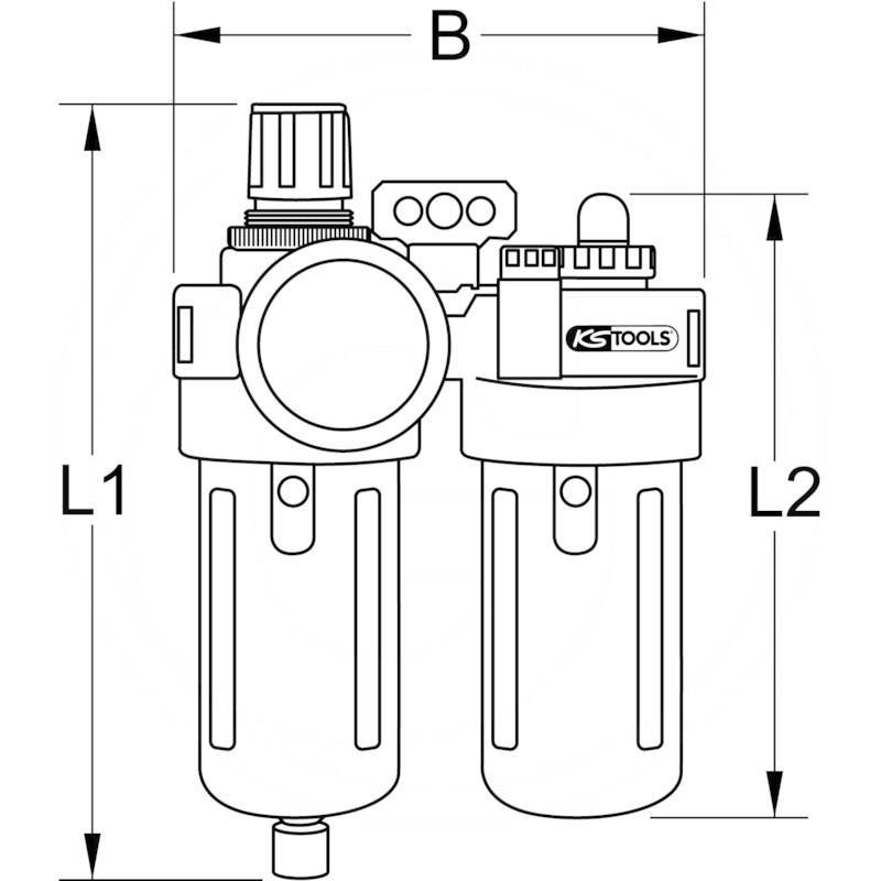 KS Tools 3/8" pneumatic maintenance unit, 0,5-12 bar | zdjęcie nr 2