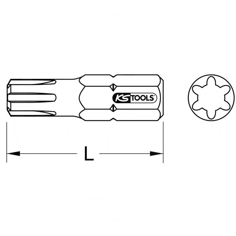 KS Tools 5/16" Bit RIBE,38mm,M14 | zdjęcie nr 2