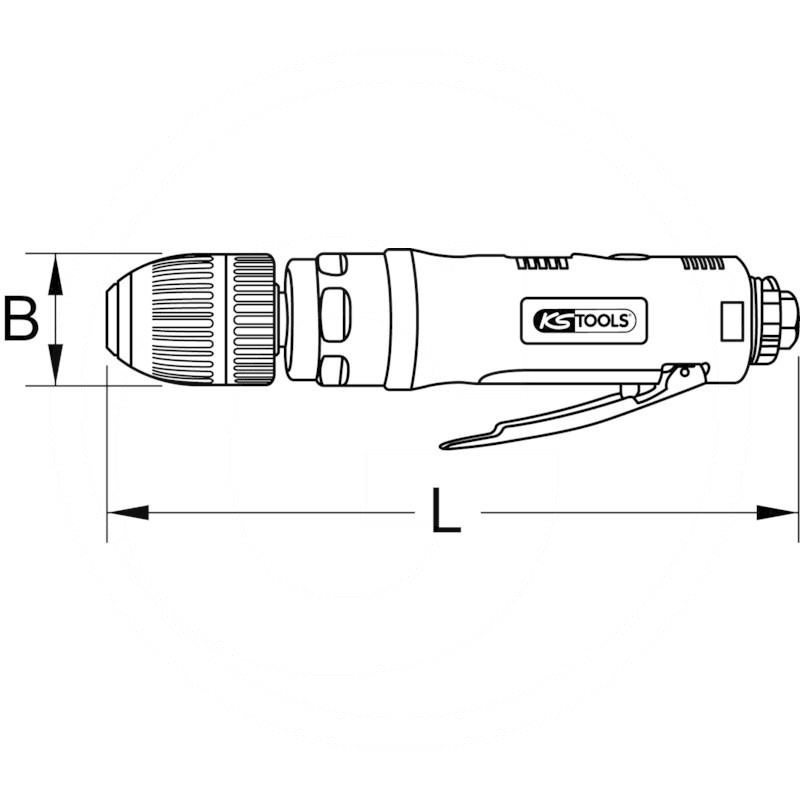 KS Tools Air drill, straight, 2600rpm, 3/8" | zdjęcie nr 2