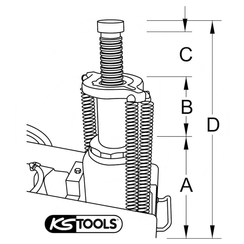 KS Tools Air-hydraulic jack, 35 t | zdjęcie nr 2