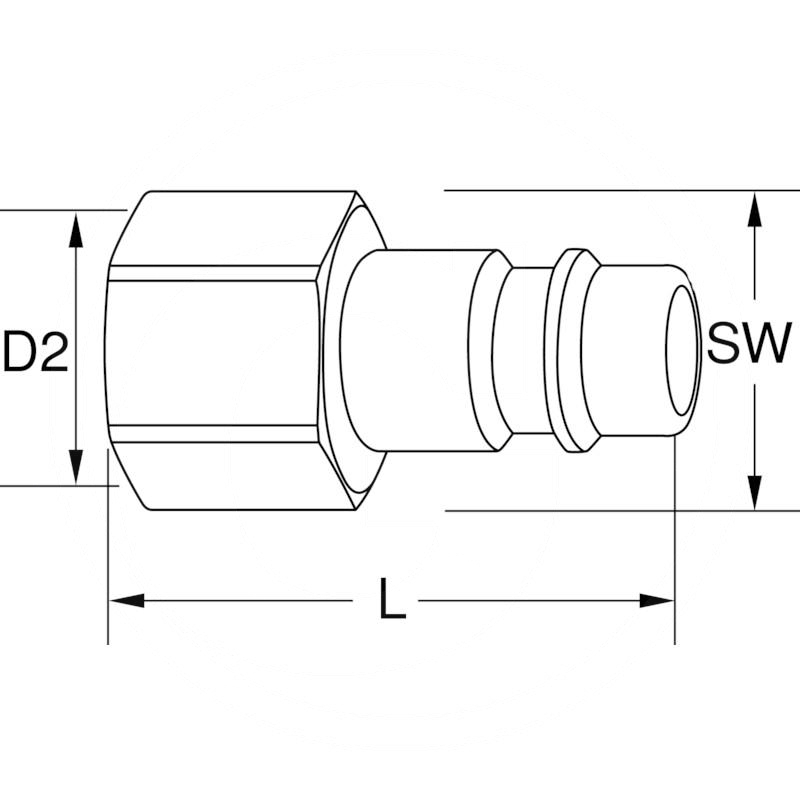 KS Tools Air inlet connect, female thread, 1/2" | zdjęcie nr 2