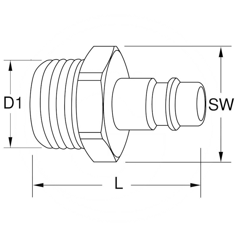 KS Tools Air inlet connector, male thread, 3/8" | zdjęcie nr 2
