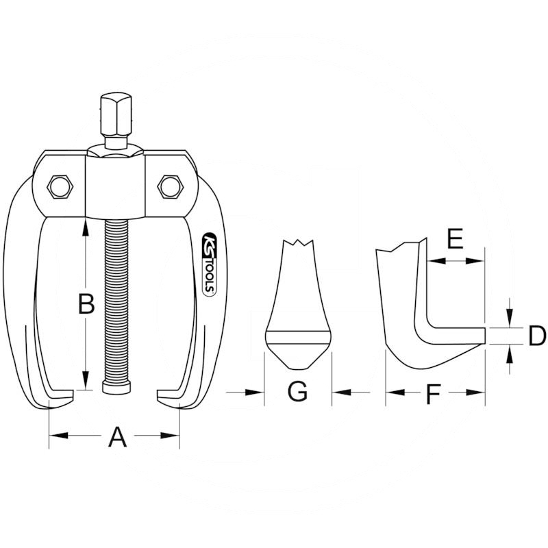 KS Tools All-purpose puller, 2-arm | zdjęcie nr 2