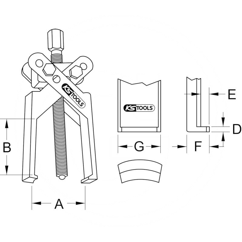KS Tools All-purpose puller, 2-arm | zdjęcie nr 2