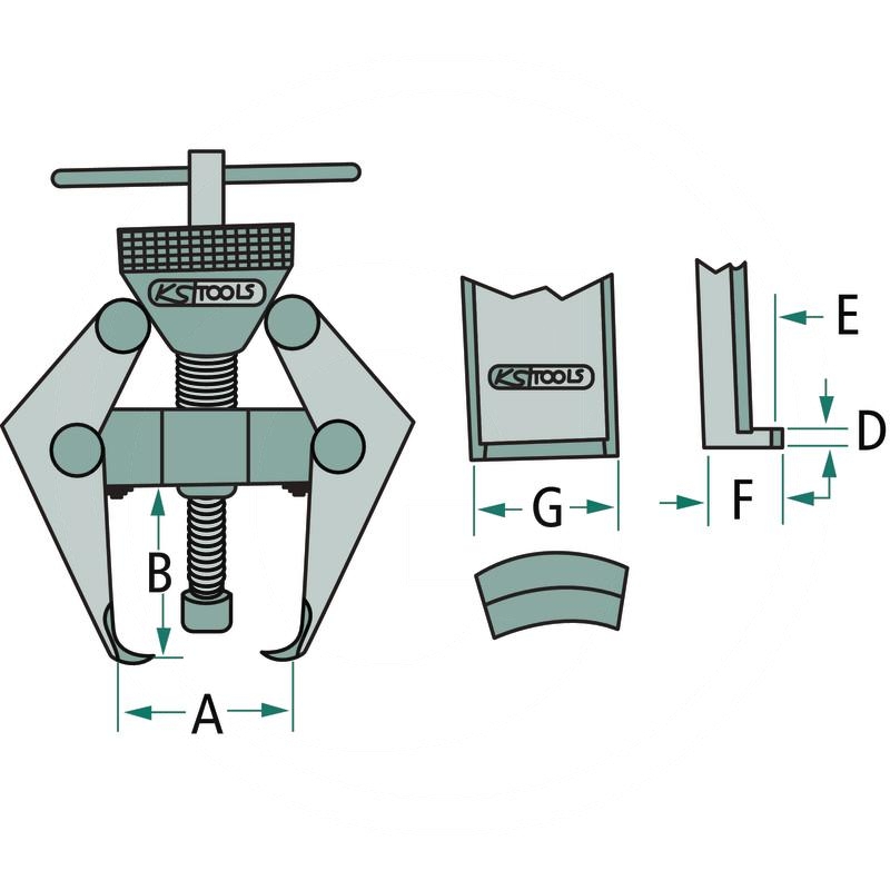 KS Tools All-purpose puller, 2-arm | zdjęcie nr 2