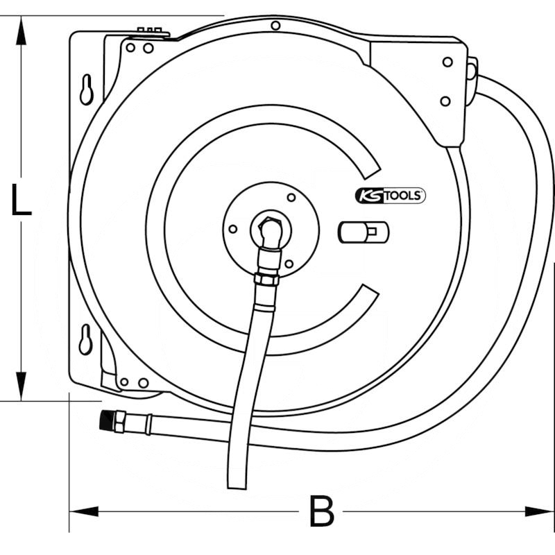 KS Tools Automatic airline reel, 6mmx15m | zdjęcie nr 2