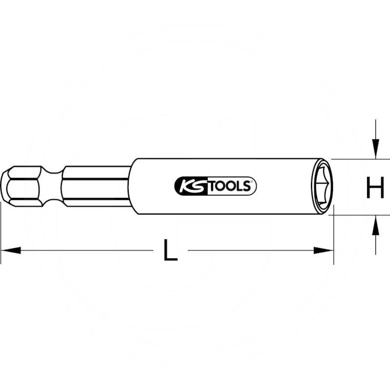 KS Tools Bit holder, magnetic, 1/4", 50mm | zdjęcie nr 2
