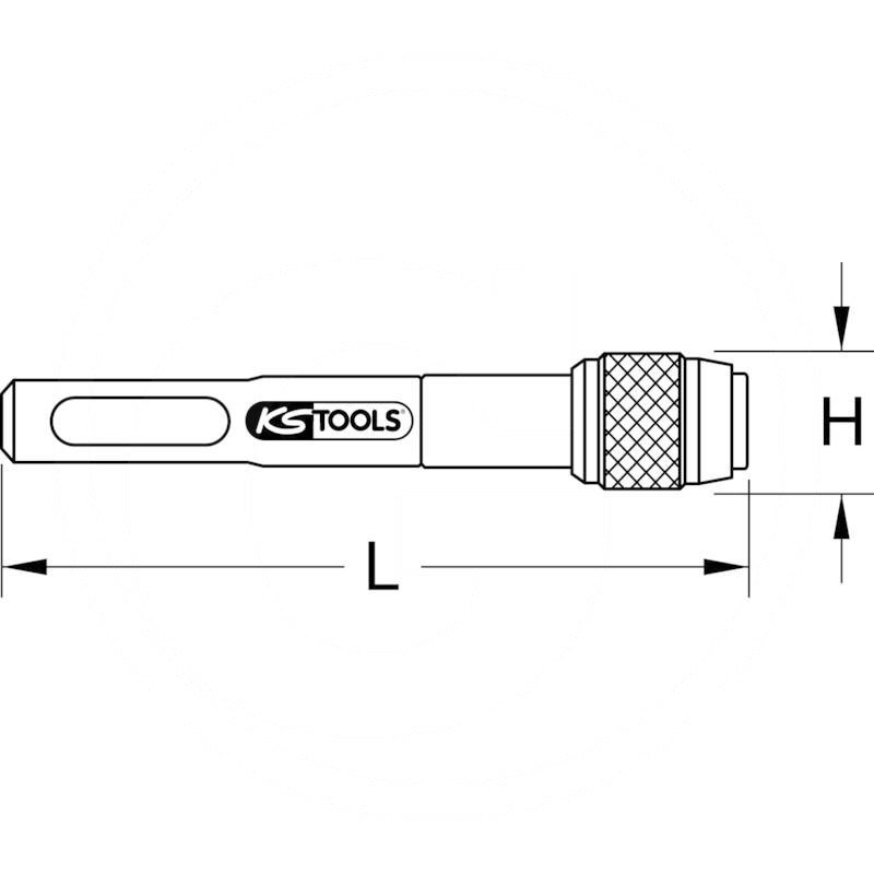 KS Tools Bit holder+locking system, 1/4", 80mm | zdjęcie nr 2
