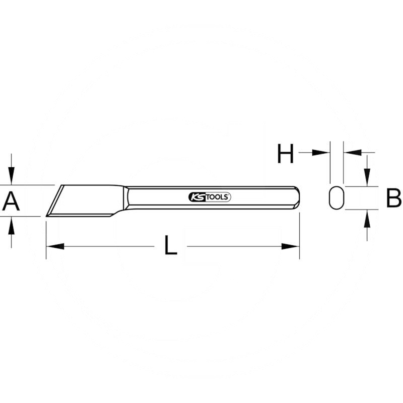 KS Tools Bodywork slitting chisel, 250mm | zdjęcie nr 2