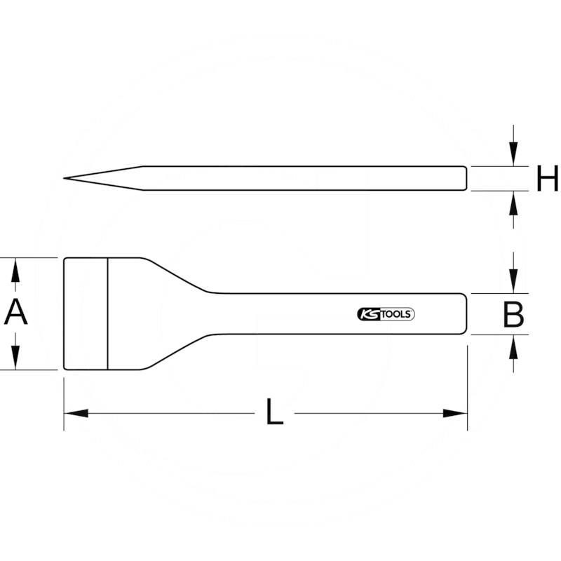 KS Tools Bolster chisel, 60mm | zdjęcie nr 2