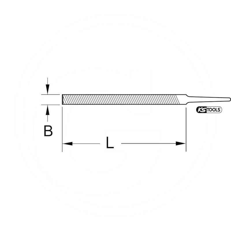 KS Tools Brake caliper file, without handle | zdjęcie nr 2